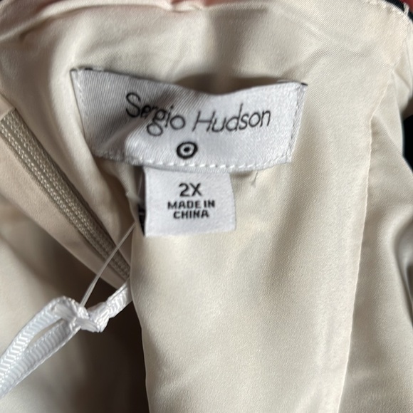 Sergio Hudson Women's Animal Print Bustier Midi Dress x Target Black/White 2X - Picture 10 of 10